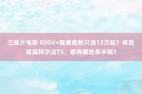 三级片电影 800V+健康座舱只消13万起？体验极狐阿尔法T5，都有哪些杀手锏？