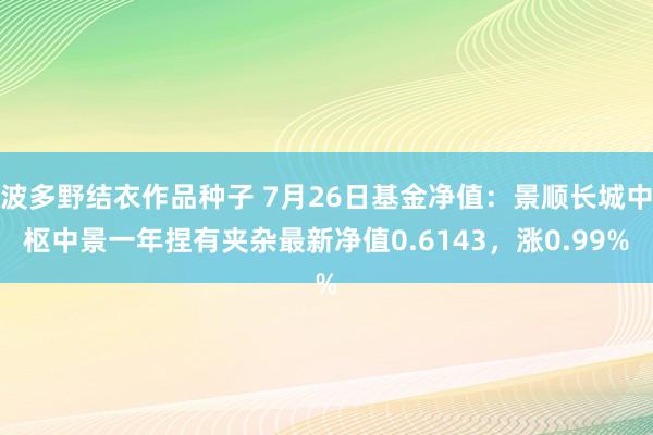 波多野结衣作品种子 7月26日基金净值：景顺长城中枢中景一年捏有夹杂最新净值0.6143，涨0.99%