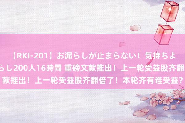 【RKI-201】お漏らしが止まらない！気持ちよすぎる失禁・羞恥お漏らし200人16時間 重磅文献推出！上一轮受益股齐翻倍了！本轮齐有谁受益？