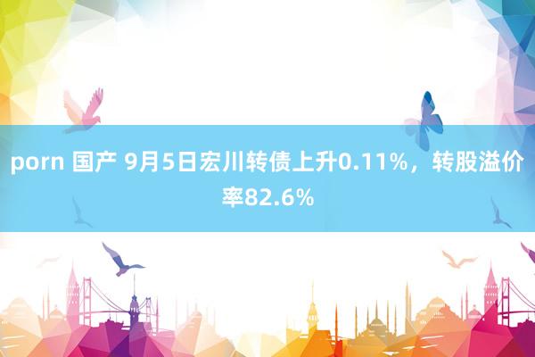 porn 国产 9月5日宏川转债上升0.11%，转股溢价率82.6%