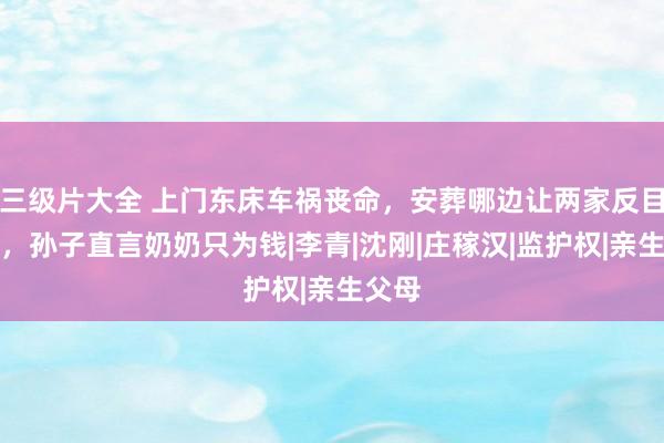 三级片大全 上门东床车祸丧命，安葬哪边让两家反目失和，孙子直言奶奶只为钱|李青|沈刚|庄稼汉|监护权|亲生父母